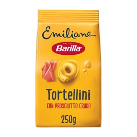 Barilla Pasta all' Uovo Ripiena Le Emiliane Tortellini con Prosciutto Crudo, 250g