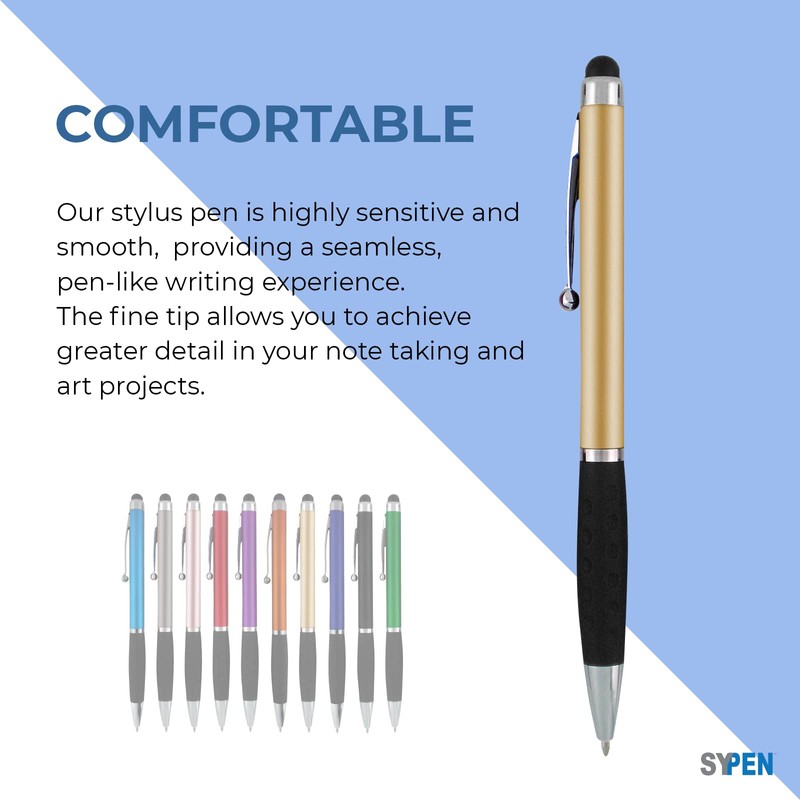 SyPen 2-in-1 Capacitive Touch Screen with Stylus Ballpoint Pen, Assorted