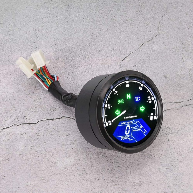 Motorcycle Speedometer, Motorcycle Digital Speedometer Multifunctional Display Waterproof Vibration-Free Digital