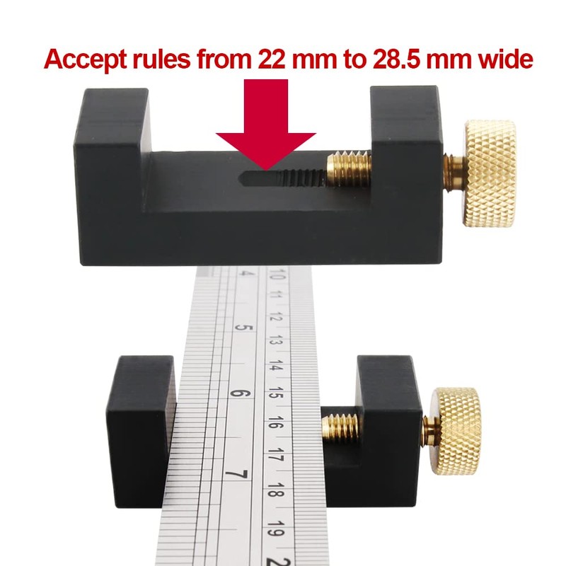 O'skool Ruler Stops Fences Marking Gauge Stop With Scriber,Aluminum Ruler