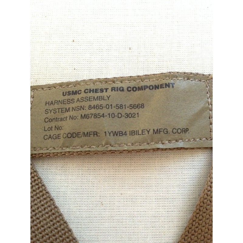 USMC Shoulder Harness Assembly - Coyote Tan - Component of