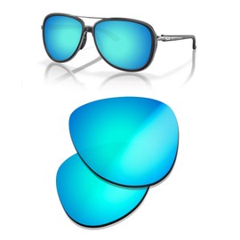 Prizo ORL Anti-Reflective Polarized Replacement Lenses for Oakley Split Time Sunglasses OO4129 (Ice Blue Iridium)