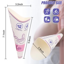 Female Urination Device, Disposable Female Urinal Foolproof Women Pee Funnel Allows Women to Pee Standing Up with Drawstring Bags is The Perfect Camping Accessories and Travel Essentials (50)