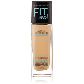 Maybelline New York Fit Me Matte Plus Pore Less Foundation Makeup, Buff Beige, 1 Fluid Ounce