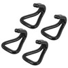 sourcing map Ratchet Double J Strap Hook Load 5511 Lbs Black for 1.2" Tie Down Strap Webbing Car Truck Trailer Pack of 4