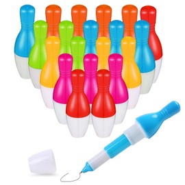 Pack of 20 Bowling Ballpoint Pens Mini Bowling Pens Retractable Ballpoint Pen Plastic Ballpoint Pen Bowling Rollerball Pens for Party Decoration School Supplies (Mixed Colours)