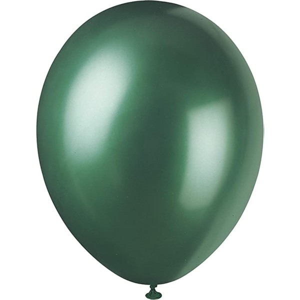 Mr Gadget's Solutions Dark Green Party Balloons- 12'' Latex Crystal