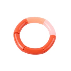 1pcs Colorful Acrylic Bamboo Tube Bending Tube Elasticity Bangles Bracelet Set Chunky Curved Cuff Stretchable Adjustable for Women Jewelry-11