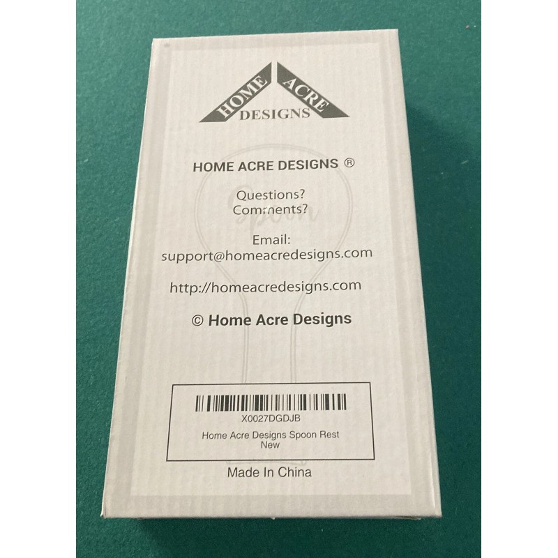 hOme White Ceramic Spoon Rest by Home Acre Designs. Size