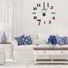 Frameless DIY Wall Clock Modern Mirror Wall Sticker for Home