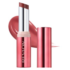 Revlon Super Lustrous Dewy Shine Lipstick 3.2g 007 Flying to the Moon (Color Image: Brown Red) Lipstick Lip Gloss Moisture Puffiness Sheer Clear Transparency Smooth