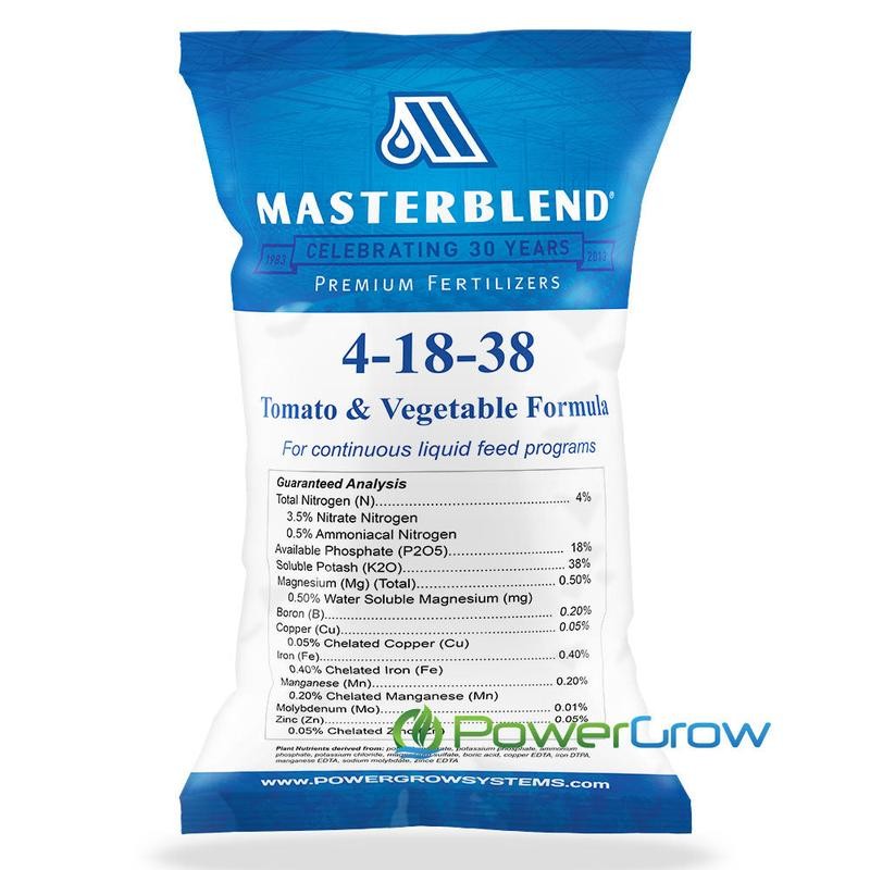 MasterBlend 4-18-38 Tomato & Vegetable Fertilizer - BULK - Size: