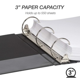 Samsill 3-Inch Value Binder, Black (11800)