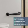 12" Matte Black Restroom Grab Bar - Stainless Steel Bathroom