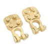 2Pcs Brass Battery Terminal Connector Car Top Post Clamp Set