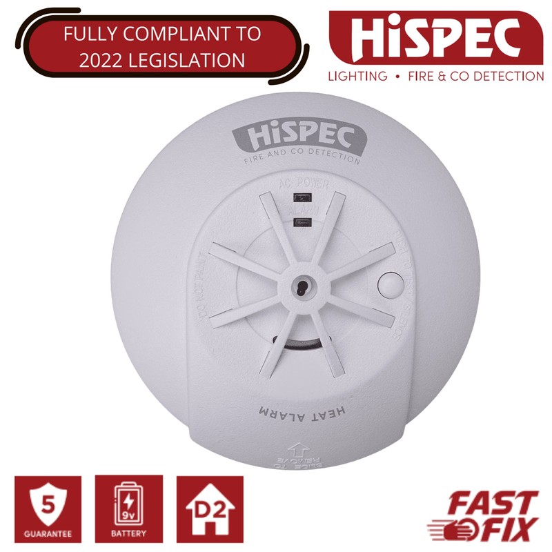 Hispec Electrical Products Limited HSSA/HE/FF Detector, 240 V, White