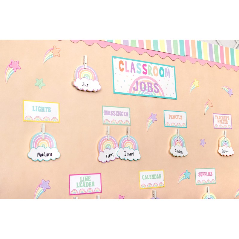 Teacher Created Resources Pastel Pop Classroom Jobs Mini Bulletin Board