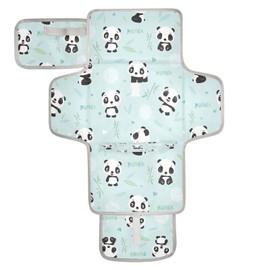 foixnub Cute Cartoon Panda Bear Baby Portable Changing Pads Newborn Diaper Changing Mat Reusable Diaper Changing Station for Baby Toddlers Girls Boys Shower Gifts