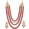 Aheli Indian Traditional Bollywood Kundan Pearl Long Multi Layered Necklace