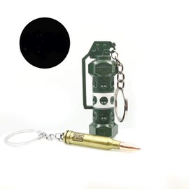 Mini Simulation Playerunknown's Battlegrounds Weapon Gun Keychain，Gift,Accessories (Flash Bomb_Bullet)