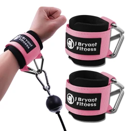 J Bryant Neoprene Padded Wrist Straps with Adjustable Triangle Velcro and Secure Cuff Design for Cable Machines Workouts Strength Training