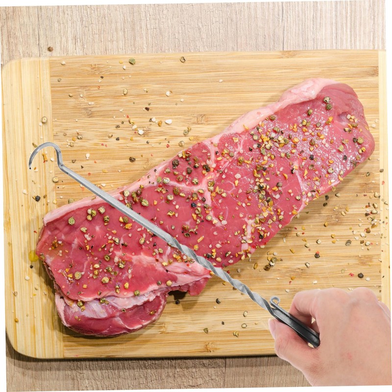 Mipcase Stainless Steel Meat Hook Flipper BBQ Food Turner with