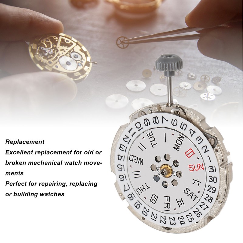 Automatic Watch Movement Professional Alloy Dual Calendar Quartz Watch Movement