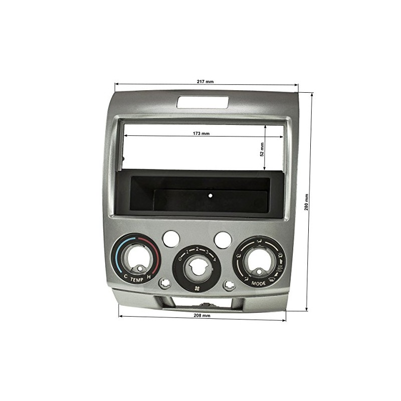 tomzz Audio 2433-021 radio fascia compatible with Mazda BT-50 Ford