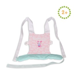 Nenuco - Baby Carrier Pink and Green Fabric Carrier Backpack to Carry Your Baby Doll for Walking with Adjustable Handles for Boys and Girls Affective Development Affective Development Famosa