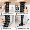 Under Desk Cable Management Spine, 31.5–59.1 in, Black White or