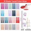 DANNEASY 440PCS/20 Sheets Toe Nail Stickers - Dusky Solid, Toenails
