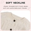 Peecabe Toddler Girl Sweaters Cable Knit Long Sleeve Crewneck Chunky