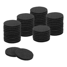 uxcell Round Felt Furniture Pads, 48pcs, Black, 1.2" Dia x 0.12" Thick, Adhesive Backed, Non-Slip, Anti-Scratch, Chair Leg Protectors for Hardwood, Laminate & Tile Floors