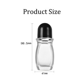 Roller Ball Container,Glass Empty Roller Bottles with Plastic Roller Ball,Rollerball Bottle,Leak-Proof Massage Rollerball Bottles,Deodorant Roll On Bottles,For Essential Oils Perfume Cosmetics,30mL