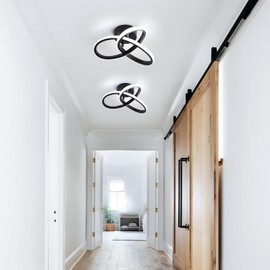 Goeco LED Ceiling Lights, 6000K Hallway Modern Spiral Design Flush Mount Ceiling Light, Light Fixtures Ceiling Mount for Bedroom, Kitchen, Living Room, Office, Stair, etc