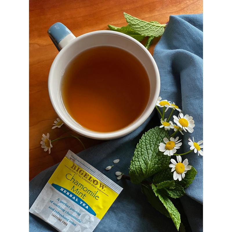Bigelow Tea Chamomile Mint Herbal Tea Bags, Caffeine, 20 Count,