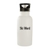 Molandra Products Ski Ward - Stainless Steel 20oz Water Bottle, White