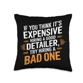 Auto Detailing Expert Car Cleaning Car Wash Car Detailer Throw Pillow