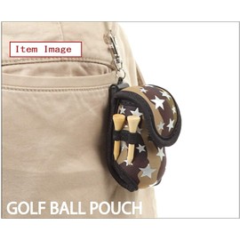 (LINX AIR Golf Ball Pouch) Golf Ball Case, Lightweight (Simple Packaging, Star Pattern/Camo), star/camo, Casual