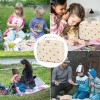 Bluboon Beige Corduroy Strawberry Lunch Box Insulated Cooler Bag for