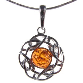 Baltic amber and sterling silver 925 pendant (no chain)