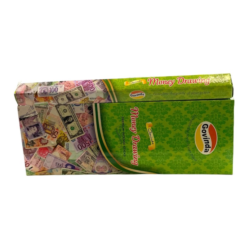 Govinda Incense - Money Drawing - 120 Incense Sticks, Premium