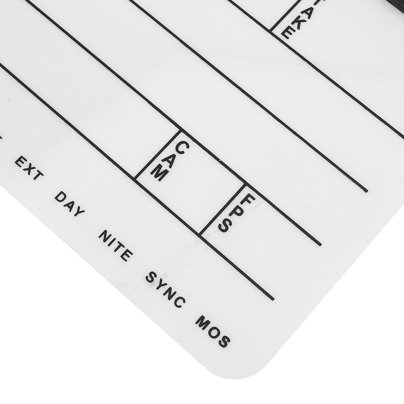 30x25CM Acrylic Movie Clapperboard Professional Director Action Clap Film Photography