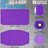 Coverspec JL Top Sun Shade Roof Compatible with Jeep Wrangler