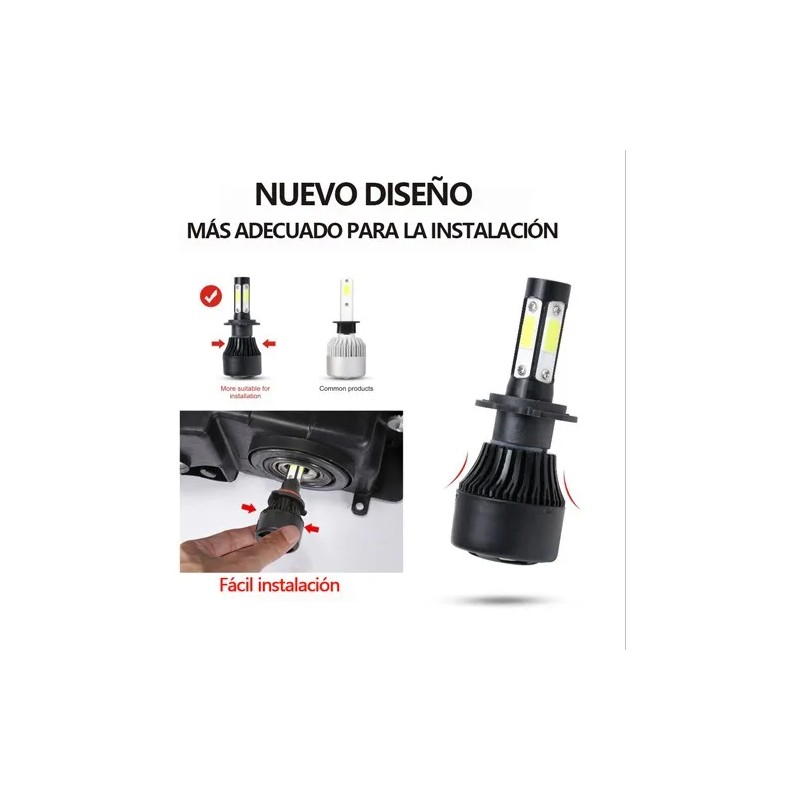 Kit De Faros Delanteros De 4 Lados H7 9005 Led