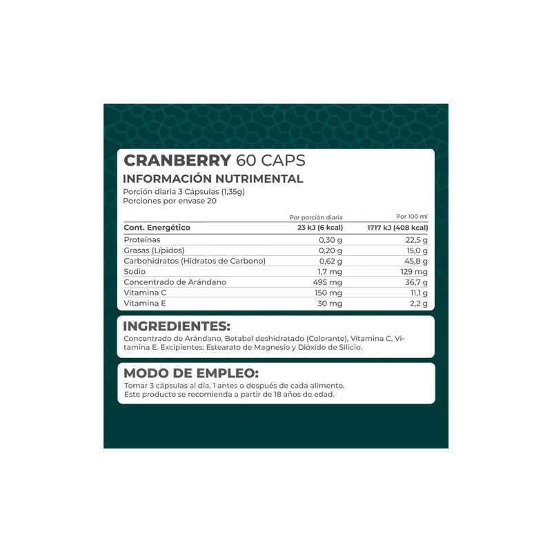 Cranberry (arandano) (60 Cap) Pronat