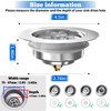 Upgraded 3 in 1 Kitchen Sink Drain Strainer Stopper, Brushed