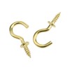Kukiwhy 200pcs 1/2" Gold Brass Cup Hooks, Modern Decor, Ceiling