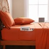 JSD Burnt Orange Sheet Set Queen Size, 4 Piece Microfiber