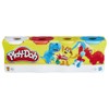 Play-Doh Hasbro Play-Doh-Set 4er Pack Grundfarben Knetmasse, Modelliermasse für fantasievolles